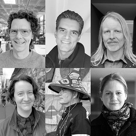 Six portraits de membres de l'association Architects Against Housing Alienation (AAHA).